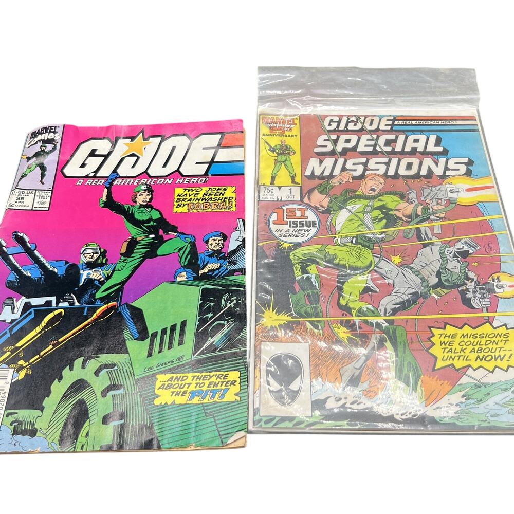 📚 GI Joe Comic Lot of 2 Vintage 80s A Real American Hero + Special Missions